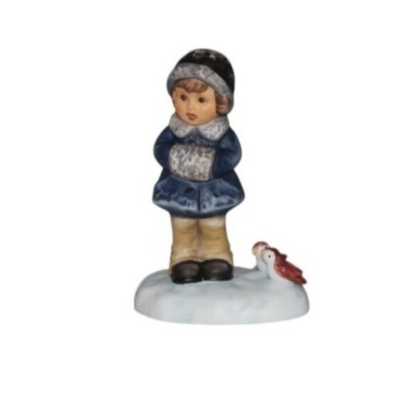 Goebel Hummel "Let It Snow"  Porcelain Figurine Original Box COA - Picture 3 of 8